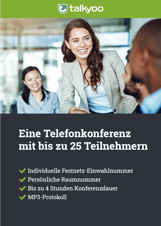 Telefonkonferenz mit 25 Teilnehmern