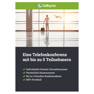 Eine Telefonkonferenz mit 5 Teilnehmern