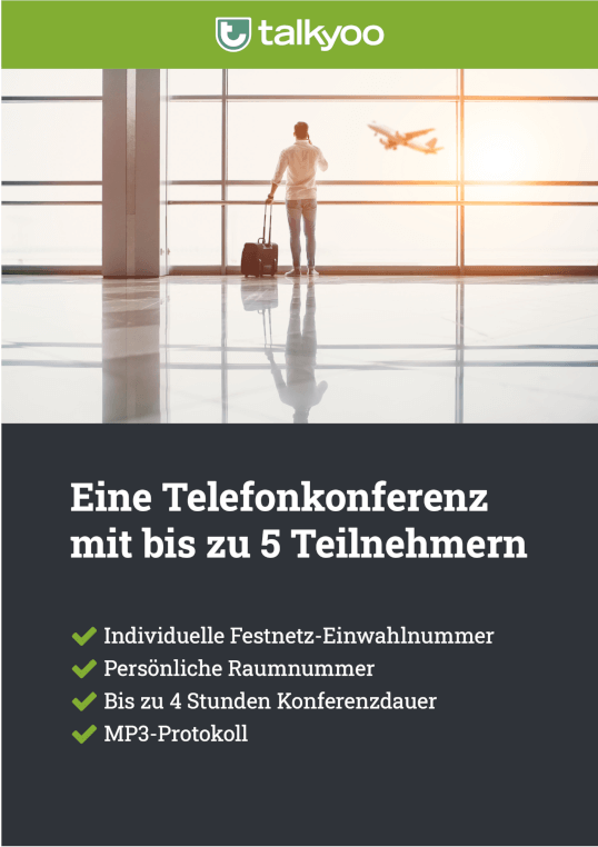 Verpackung für eine Telefonkonferenz mit 5 Teilnehmern