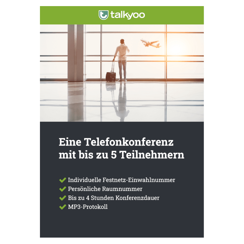 Verpackung für eine Telefonkonferenz mit 5 Teilnehmern